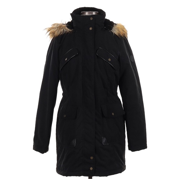 Lauren Ralph Lauren Puffer Coat with Faux Fur Hood Black Lauren Ralph Lauren